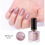 Buy BORN PRETTY Rose Gold Series Nail Polish Pink Glitter Sequins Nail Polish Shinny Nail Art Lacquer Varnish (Another Day) (BP-EL10) (6 ml) - Purplle