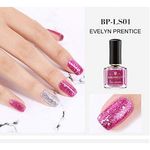 Buy BORN PRETTY Glitter Nail Polish Shimmer Sequins Peel Off Nail Art Polish Quick Dry Manicure Varnish DIY Nail Art Design (LS01-Evelyn Prentice) - Purplle