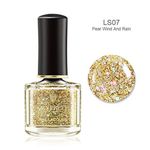 Buy BORN PRETTY Glitter Nail Polish Shimmer Sequins Peel Off Nail Art Polish Quick Dry Manicure Varnish DIY Nail Art Design (LS07-Pear Wind and Rain) - Purplle