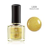 Buy BORN PRETTY Glitter Nail Polish Shimmer Sequins Peel Off Nail Art Polish Quick Dry Manicure Varnish DIY Nail Art Design (LS08-Beauty as Jade) - Purplle