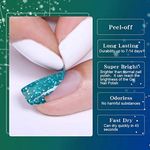 Buy BORN PRETTY Glitter Nail Polish Shimmer Sequins Peel Off Nail Art Polish Quick Dry Manicure Varnish DIY Nail Art Design (LS08-Beauty as Jade) - Purplle