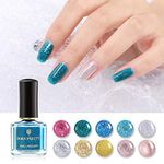 Buy BORN PRETTY Glitter Nail Polish Shimmer Sequins Peel Off Nail Art Polish Quick Dry Manicure Varnish DIY Nail Art Design (LS08-Beauty as Jade) - Purplle