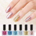 Buy BORN PRETTY Glitter Nail Polish Shimmer Sequins Peel Off Nail Art Polish Quick Dry Manicure Varnish DIY Nail Art Design (LS08-Beauty as Jade) - Purplle