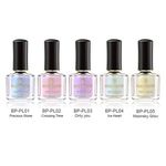 Buy BORN PRETTY Pearl in Lotus Series Nail Polish Shell Glimmer Nail Varnish Shinny Glitter Nail Art Lacquer Bling Nail Polish (PL01-Precious Stone) (6 ml) - Purplle