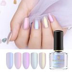 Buy BORN PRETTY Pearl in Lotus Series Nail Polish Shell Glimmer Nail Varnish Shinny Glitter Nail Art Lacquer Bling Nail Polish (PL01-Precious Stone) (6 ml) - Purplle
