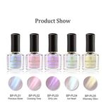 Buy BORN PRETTY Pearl in Lotus Series Nail Polish Shell Glimmer Nail Varnish Shinny Glitter Nail Art Lacquer Bling Nail Polish (PL01-Precious Stone) (6 ml) - Purplle