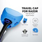 Buy Letsshave Pro 4 Shaving Manual Razor For Men -1 Razor Handle + Pro 4 Blade + Razor Cap - Purplle