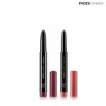 Buy Faces Canada HD Lipstick Duo Gift Box - Tea Rose + Wine Shot (2.8 g) - Purplle
