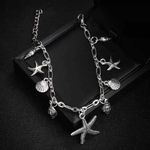 Buy Ferosh Silver Starfish And Shell Anklet - Purplle