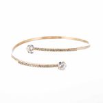 Buy Ferosh Crisanta Golden Floral Rhinestone Bangle Bracelet - Purplle