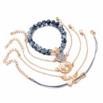 Buy Ferosh Feliciano WorldWide Infinity Love Golden 5 Bracelets Set - Purplle