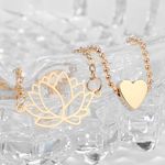 Buy Ferosh Lotus Love Golden Dual Bracelet Set - Purplle