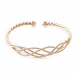Buy Ferosh Vincent Twist and Turn Golden Bangle Bracelet - Purplle
