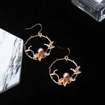 Buy Ferosh Carnation Artistic Floral Drop Earrings - Purplle