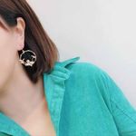 Buy Ferosh Carnation Artistic Floral Drop Earrings - Purplle
