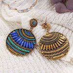 Buy Ferosh Chiara Boho Blue Beaded Drop Earrings - Purplle