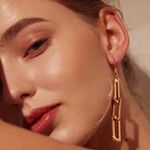 Buy Ferosh Chesney Intertwined Layered Golden Drop Earrings - Purplle