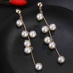 Buy Ferosh Elise Pearl Drop Golden Earrings - Purplle