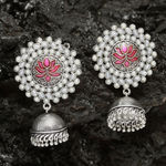 Buy Ferosh Neerja Pink Pearl Jhumka Earrings - Purplle