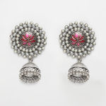 Buy Ferosh Neerja Pink Pearl Jhumka Earrings - Purplle