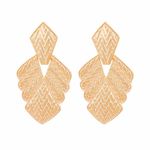 Buy Ferosh Orinda Gazing Golden Earrings - Purplle