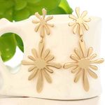 Buy Ferosh Pacifica Golden Artistic Drop Earrings - Purplle