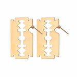 Buy Ferosh Stacie Blade Golden Earrings - Purplle
