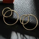 Buy Ferosh Senna Dual Loop Golden Earrings - Purplle