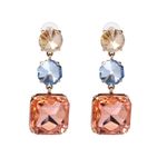 Buy Ferosh Sepia Multi-Coloured Layered Crystal Stone Earrings - Purplle