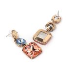 Buy Ferosh Sepia Multi-Coloured Layered Crystal Stone Earrings - Purplle