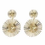 Buy Ferosh Zinnia Golden Circular Charm Drop Earrings - Purplle