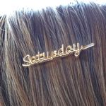 Buy Ferosh Saturday Alloy Golden Hair Pin - Purplle