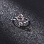Buy Ferosh Antonia Love Rhinestone Silver Ring - Purplle