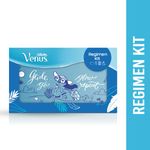 Buy Gillette Venus Regimen Kit - 1 Venus handle + 3 Refills + 1 Satin Care Sensitive Skin Gel - Purplle