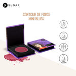 Buy SUGAR Cosmetics Contour De Force Mini Blush for Face | Face Blusher for Face Makeup | Smooth Texture | Matte & Blendable | Paraben & Cruelty Free | 4gm | 02 Pink Pinnacle (Deep Rose Blush) - Purplle