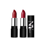 Buy NY Bae Runway Matte Dual Lipstick with Argan Oil, Red + Red - Showstopper 5 + Frow Look 11 (3.5 g X 2) - Purplle