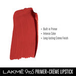 Buy Lakme 9 To 5 Primer + Creme Lip Color - Ruby Result CR1 (3.6 g) - Purplle