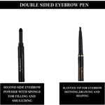 Buy Cameleon Waterproof Glamorous Double Headed Eyebrow Pen (Black) - Purplle