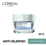Buy L'Oreal Paris Anti-Blemish Pure Clay Mask (50 g) - Purplle