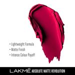 Buy Lakme Absolute Matte Revolution Lip Color - Blushing Red 104 (3.5 g) - Purplle