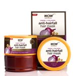 Buy WOW Skin Science Onion & Collagen Anti-Hair Fall Hair Mask | Reduces Breakage | Strengthens Roots | Smoothens Hair | Boosts Hair Thickness | Activated Naturals | New & Improved Formula-200 ml - Purplle