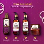 Buy WOW Skin Science Onion & Collagen Anti-Hair Fall Hair Mask | Reduces Breakage | Strengthens Roots | Smoothens Hair | Boosts Hair Thickness | Activated Naturals | New & Improved Formula-200 ml - Purplle