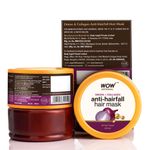 Buy WOW Skin Science Onion & Collagen Anti-Hair Fall Hair Mask | Reduces Breakage | Strengthens Roots | Smoothens Hair | Boosts Hair Thickness | Activated Naturals | New & Improved Formula-200 ml - Purplle