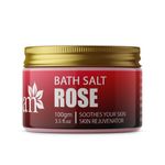 Buy AromaMusk 100% Natural and Mineral Rich Rose Bathing Epsom Salt, Body Scrub With Rose Petals For Deep Cleansing And Relaxation, (100 g) - Purplle