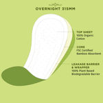 Buy Pee Safe 100% Organic Cotton, Biodegradable Sanitary Pads - Overnight (Pack of 10) - Purplle