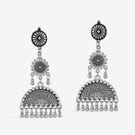 Buy Queen Be Oxidised Half Moon Long Earrings - ED19007 - Purplle