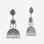 Buy Queen Be Oxidised Half Moon Long Earrings - ED19007 - Purplle