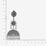 Buy Queen Be Oxidised Half Moon Long Earrings - ED19007 - Purplle