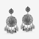 Buy Queen Be Oxidised Surya Long Cluster Jhumki - ED19008 - Purplle