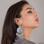 Buy Queen Be Oxidised Surya Long Cluster Jhumki - ED19008 - Purplle